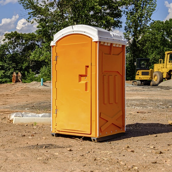 how often are the portable restrooms cleaned and serviced during a rental period in Edgerton